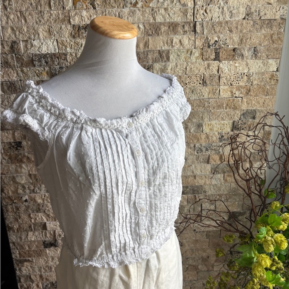 Poupette St. Barth Tops - Poupette St. Barth White Ruffled Blouse